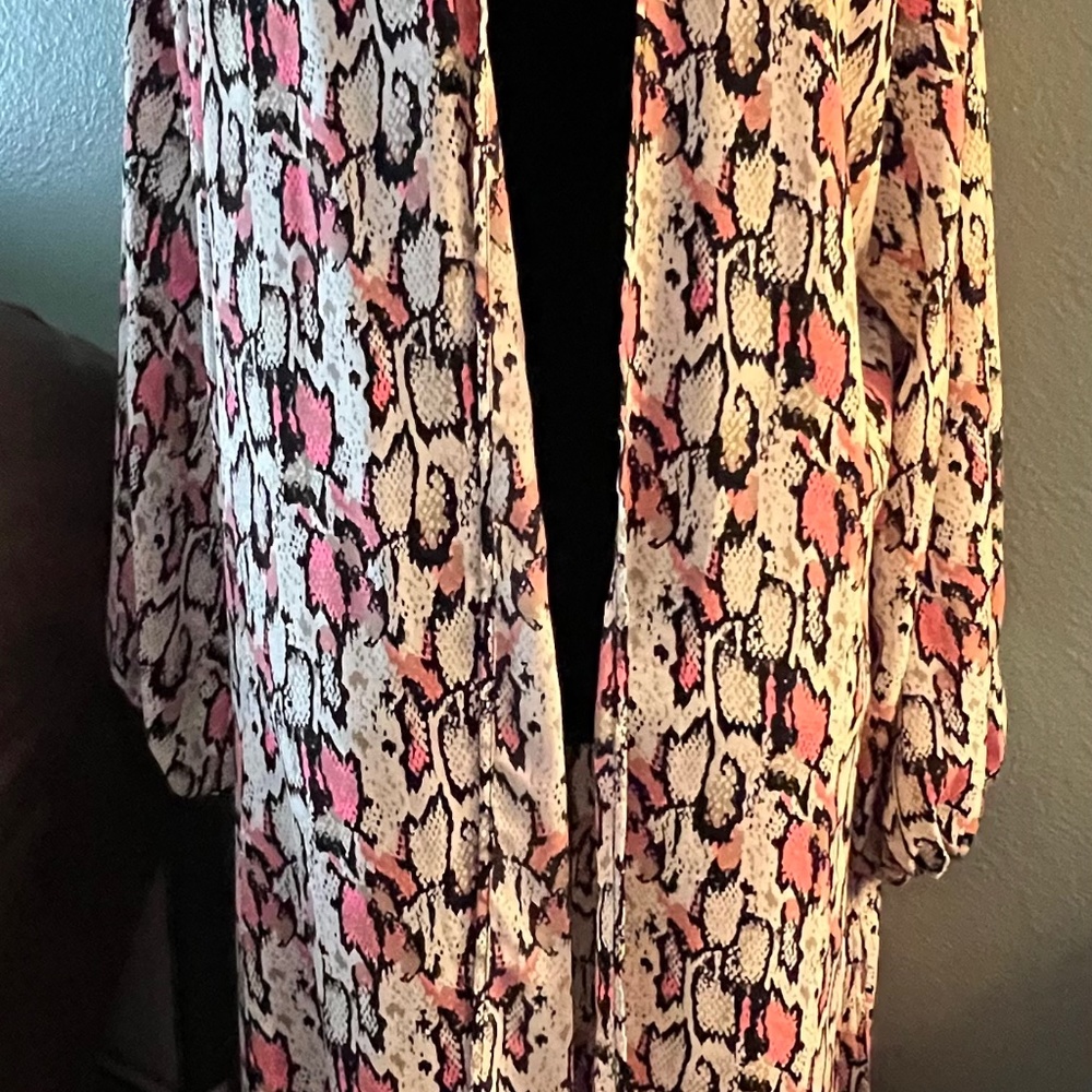 Long snakeskin kimono